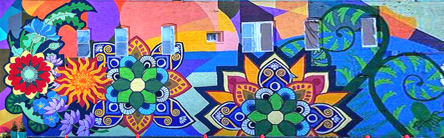 Fond du Lac Mandala Flowers Mural