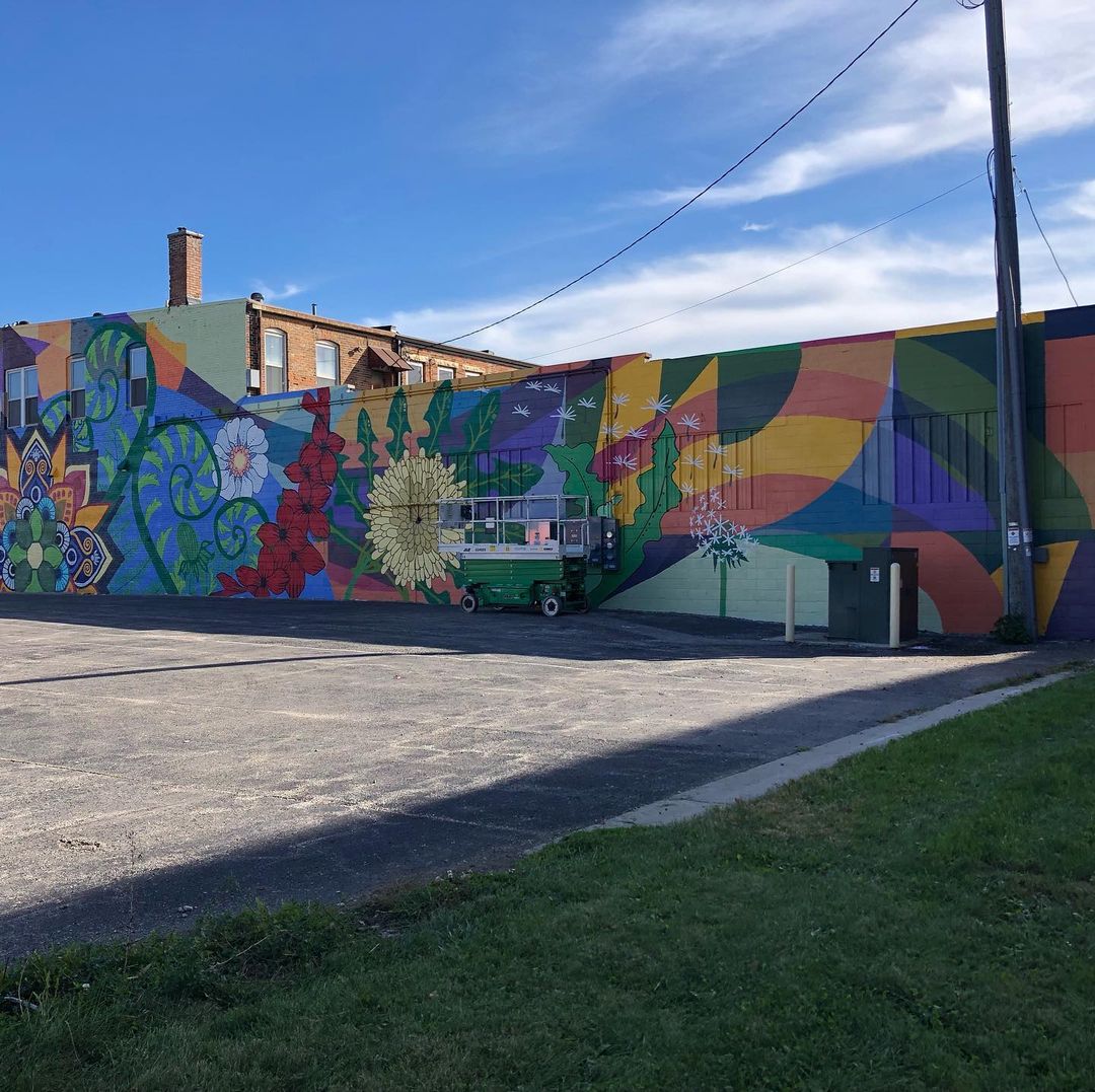Fond du Lac Mandala Flowers Mural