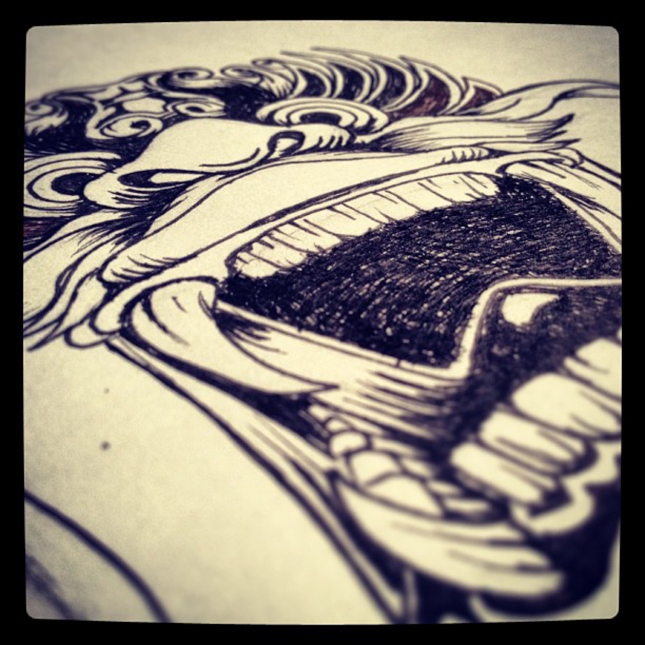 An idea for a #woodcut #relief #print