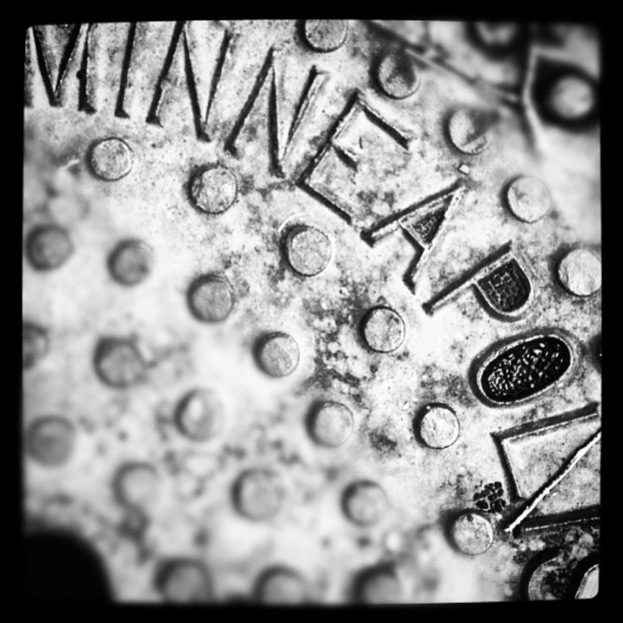 Minneapolis, stamped in iron