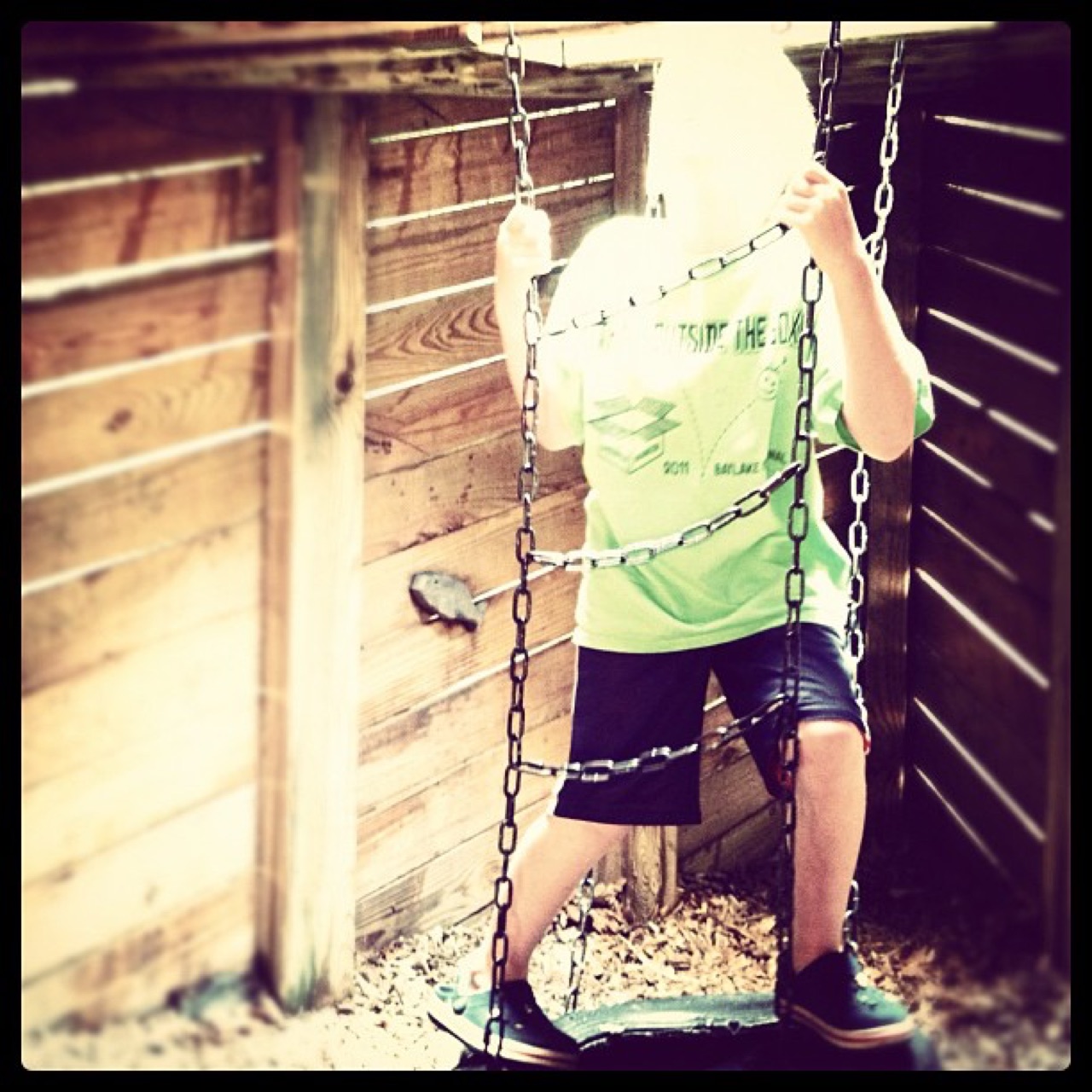 Standing on the swing