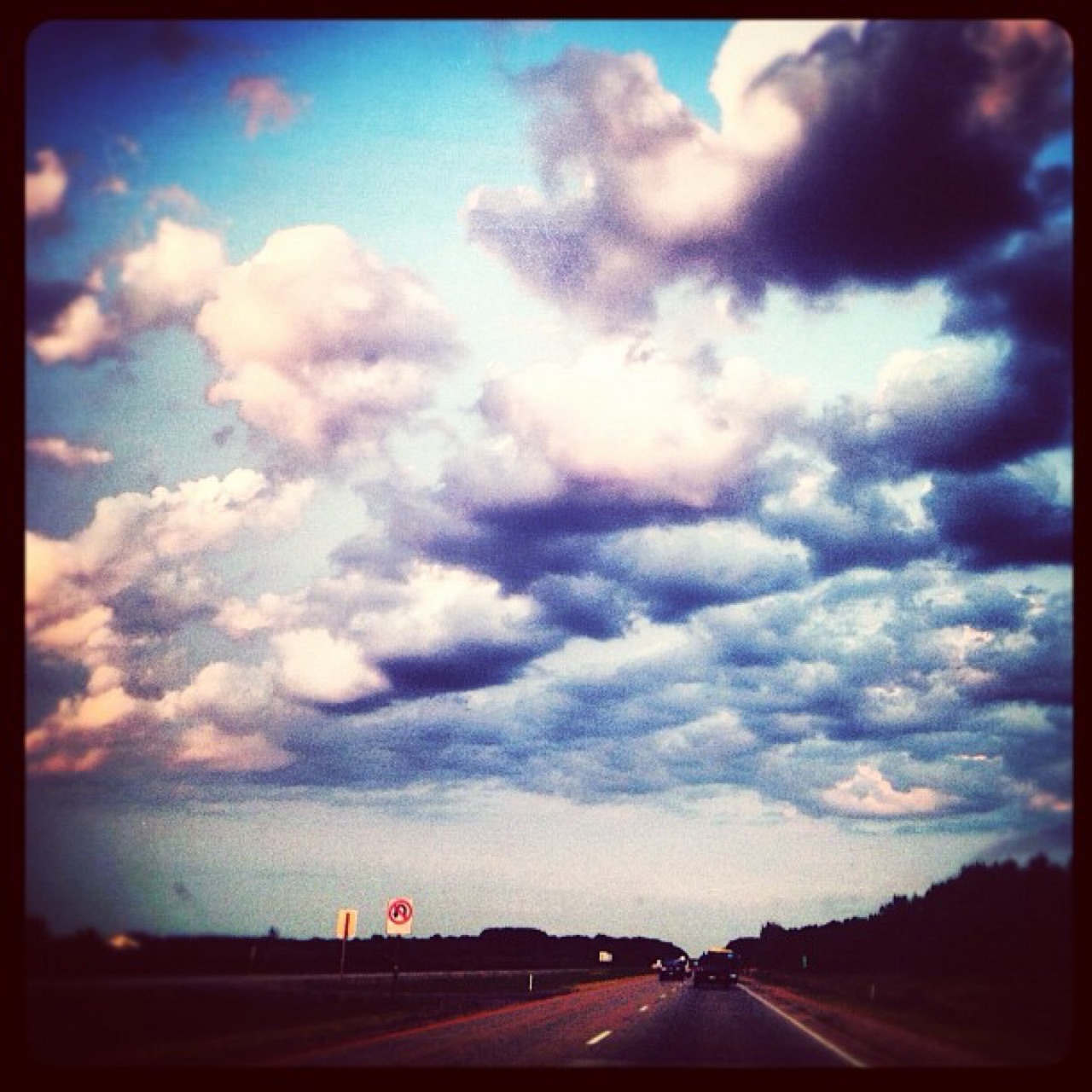 Some big moody clouds on this day.