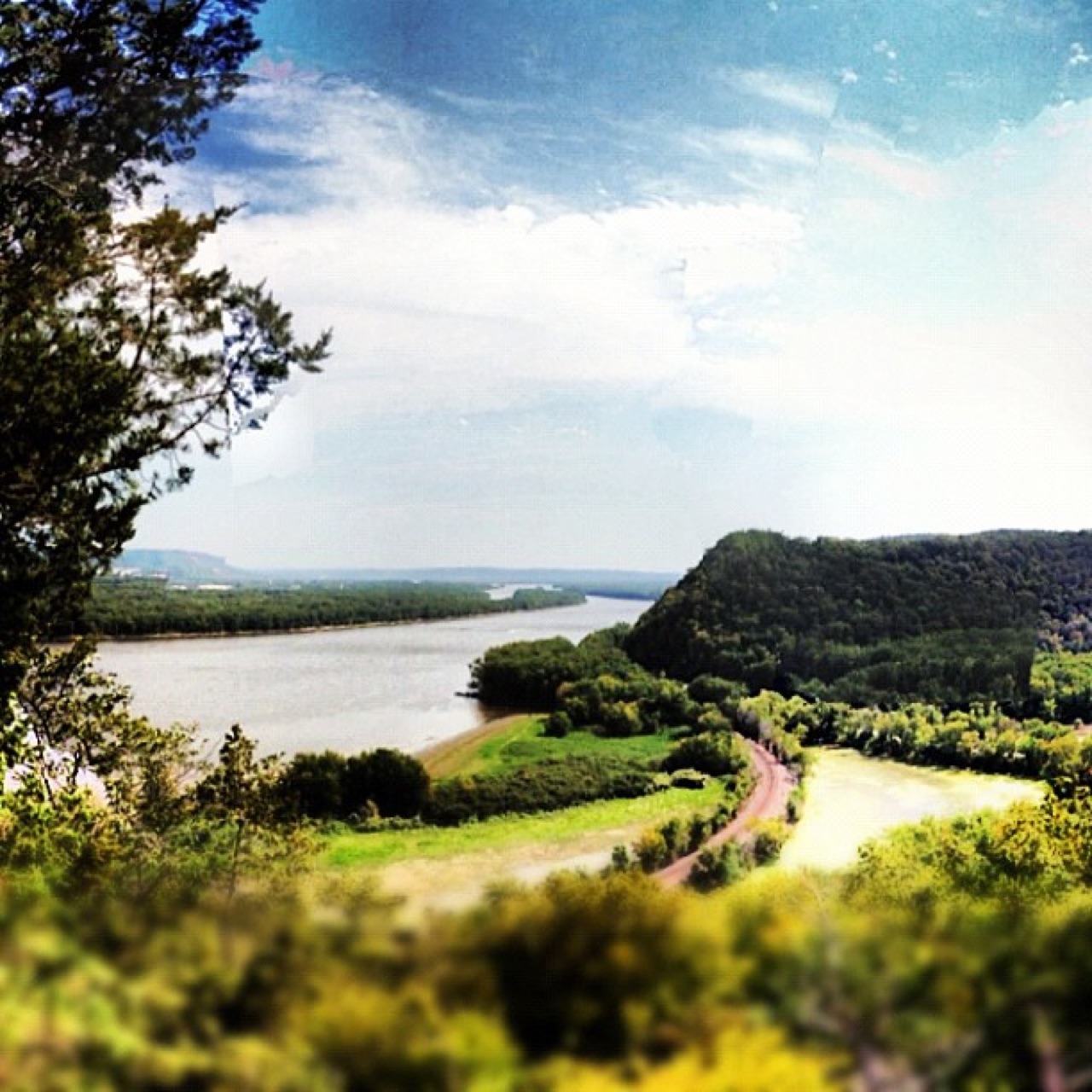 River bend from a bluff-top overlook