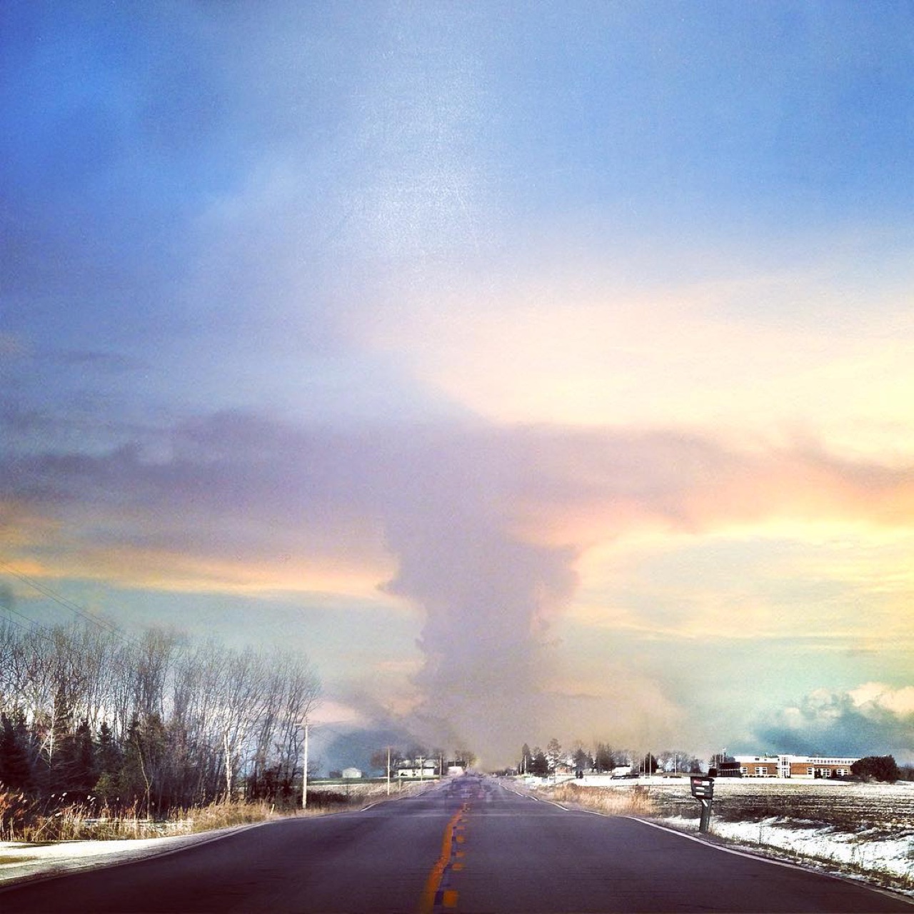 We had very strange weather lately with snow and thaw and hail.