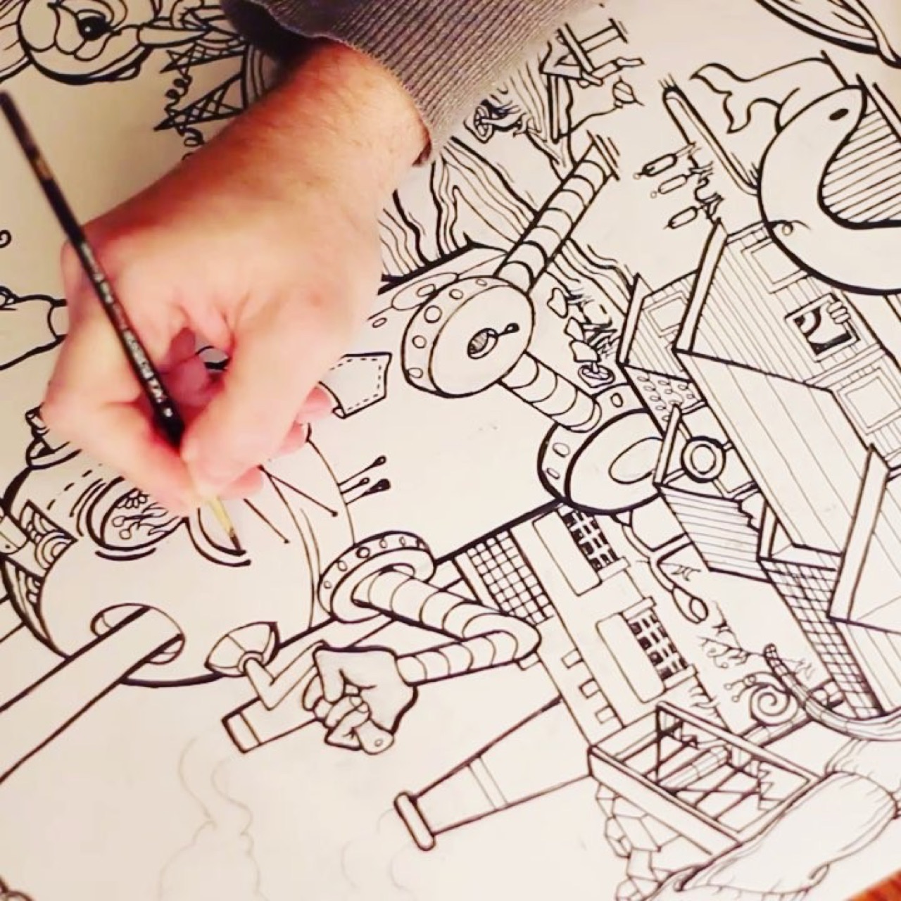 Starting a drawing positive for a new screenprint poster.