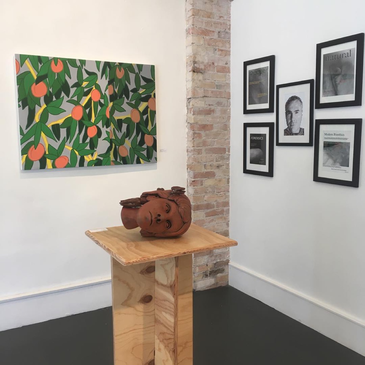 Great corner of the gallery - painting by Sam Sampson, digital prints…