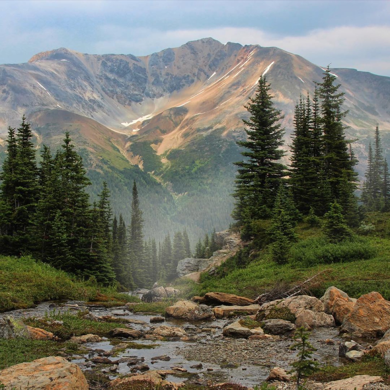 Our first hike in Banff and a storm starts coming in while we’re on the…