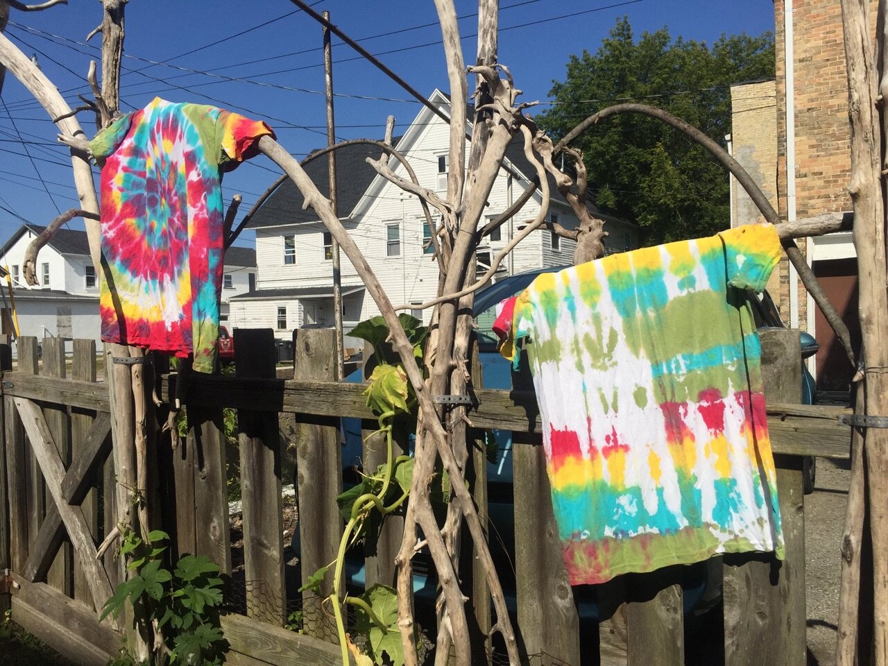 Getting down with our hippy-dippy selves in preparation for Art Slam…