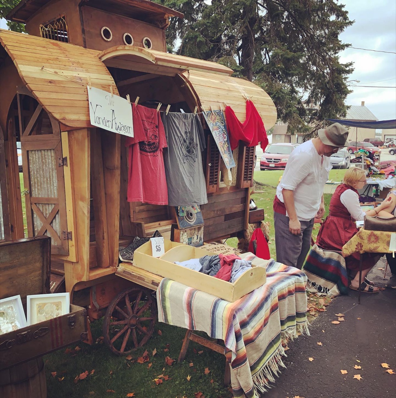 Today was the maiden voyage of #YonderAwaygon, our mobile art gallery…