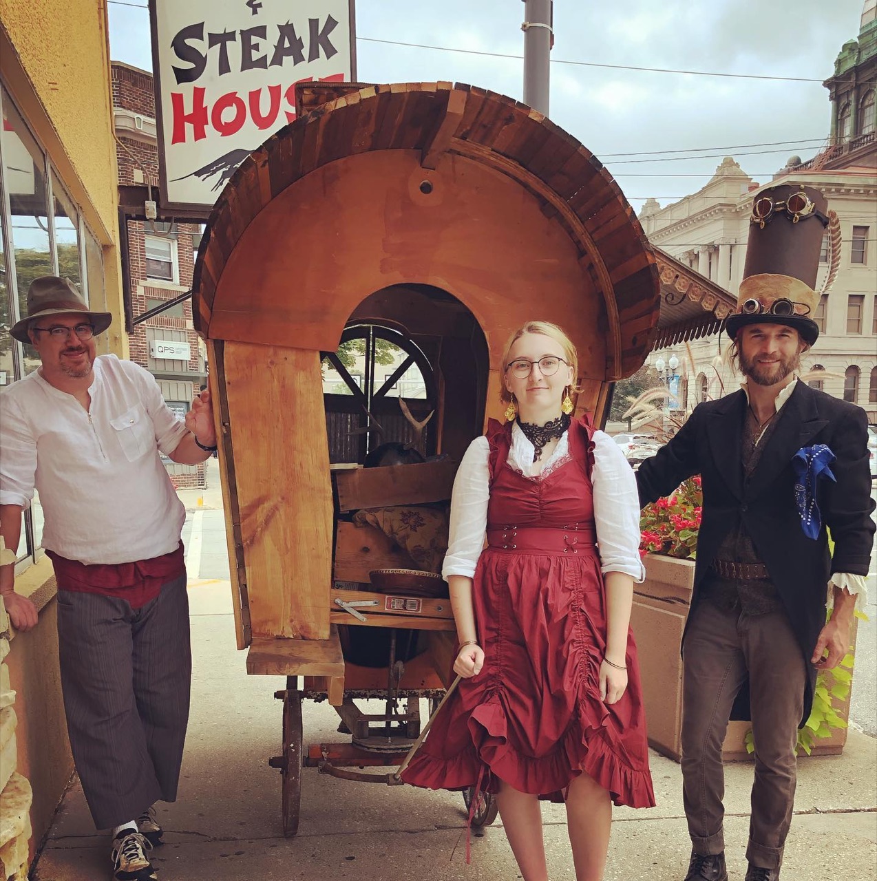 Today was the maiden voyage of #YonderAwaygon, our mobile art gallery…