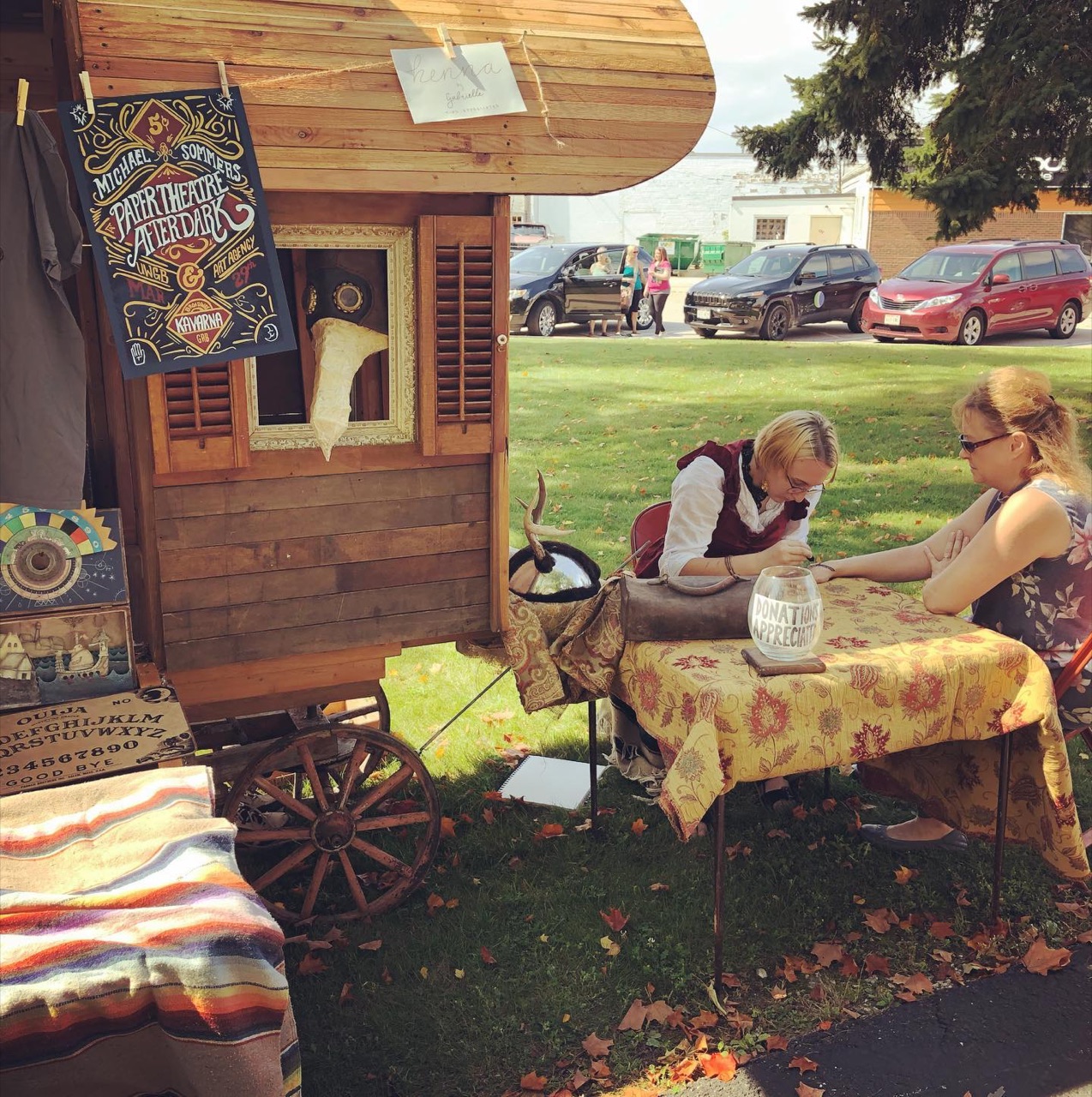 Today was the maiden voyage of #YonderAwaygon, our mobile art gallery…