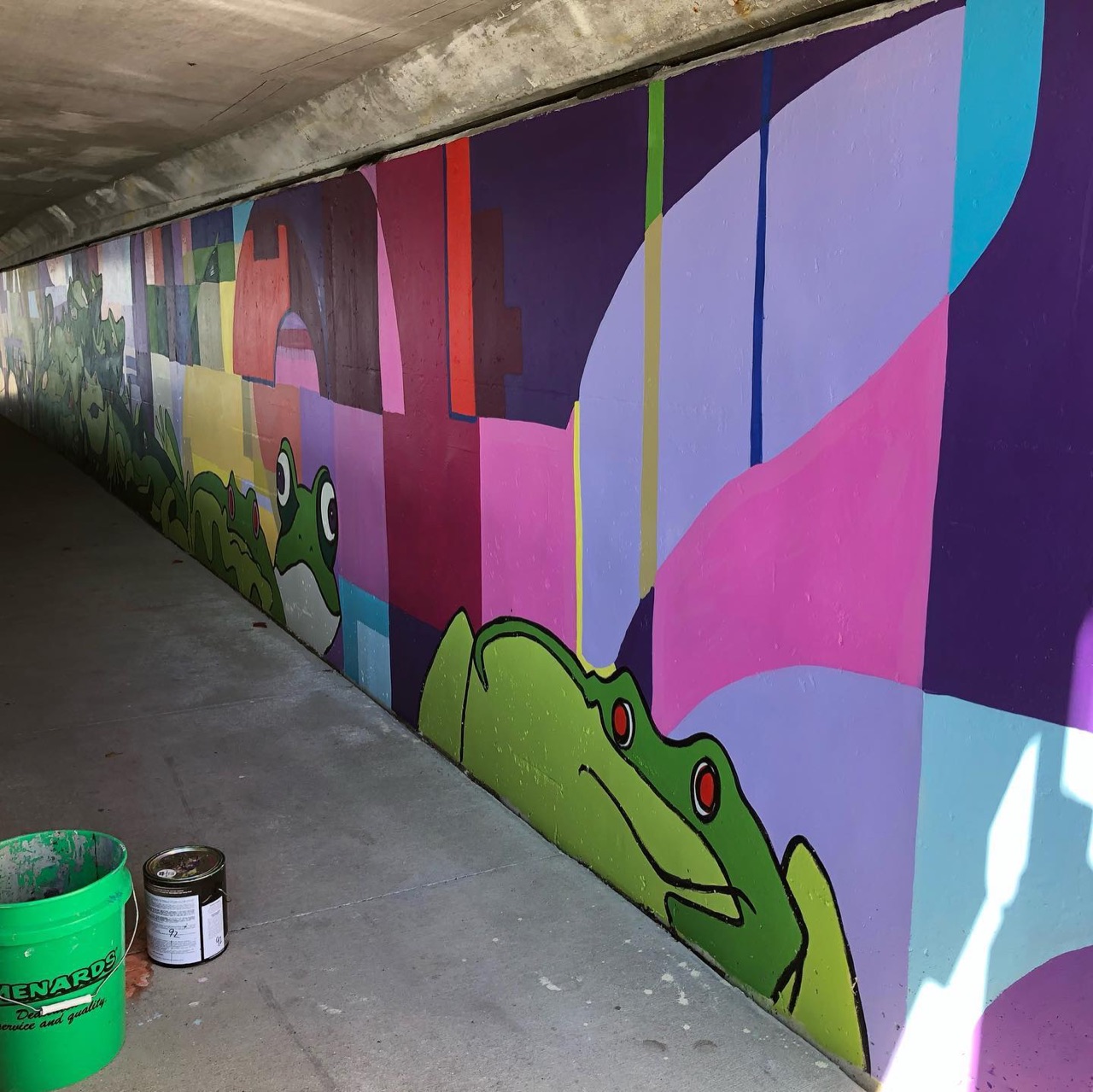 Another successful #paintbynumber #mural painted by over 120 community…