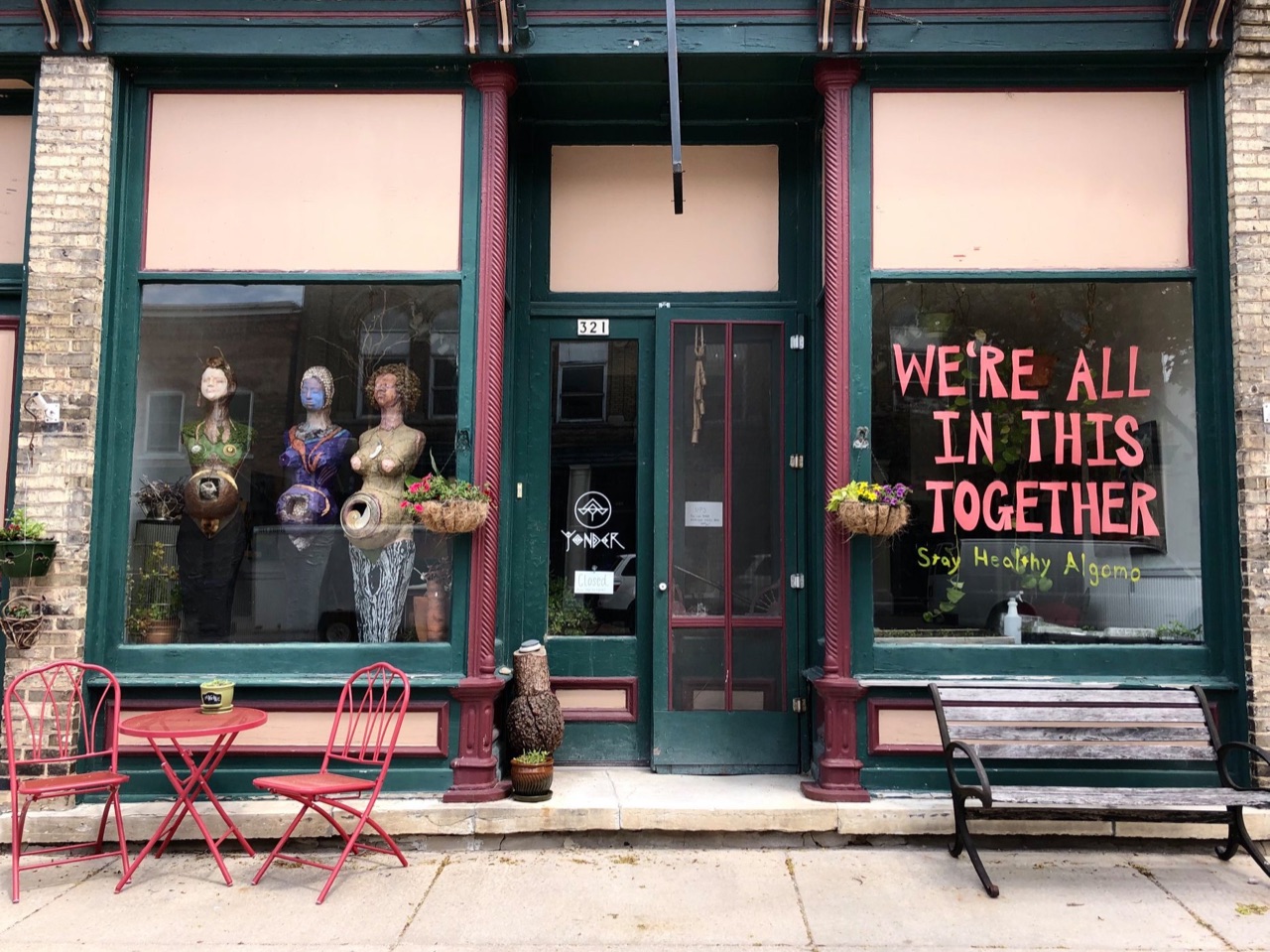 Yonder's storefront will remain closed for the time being.