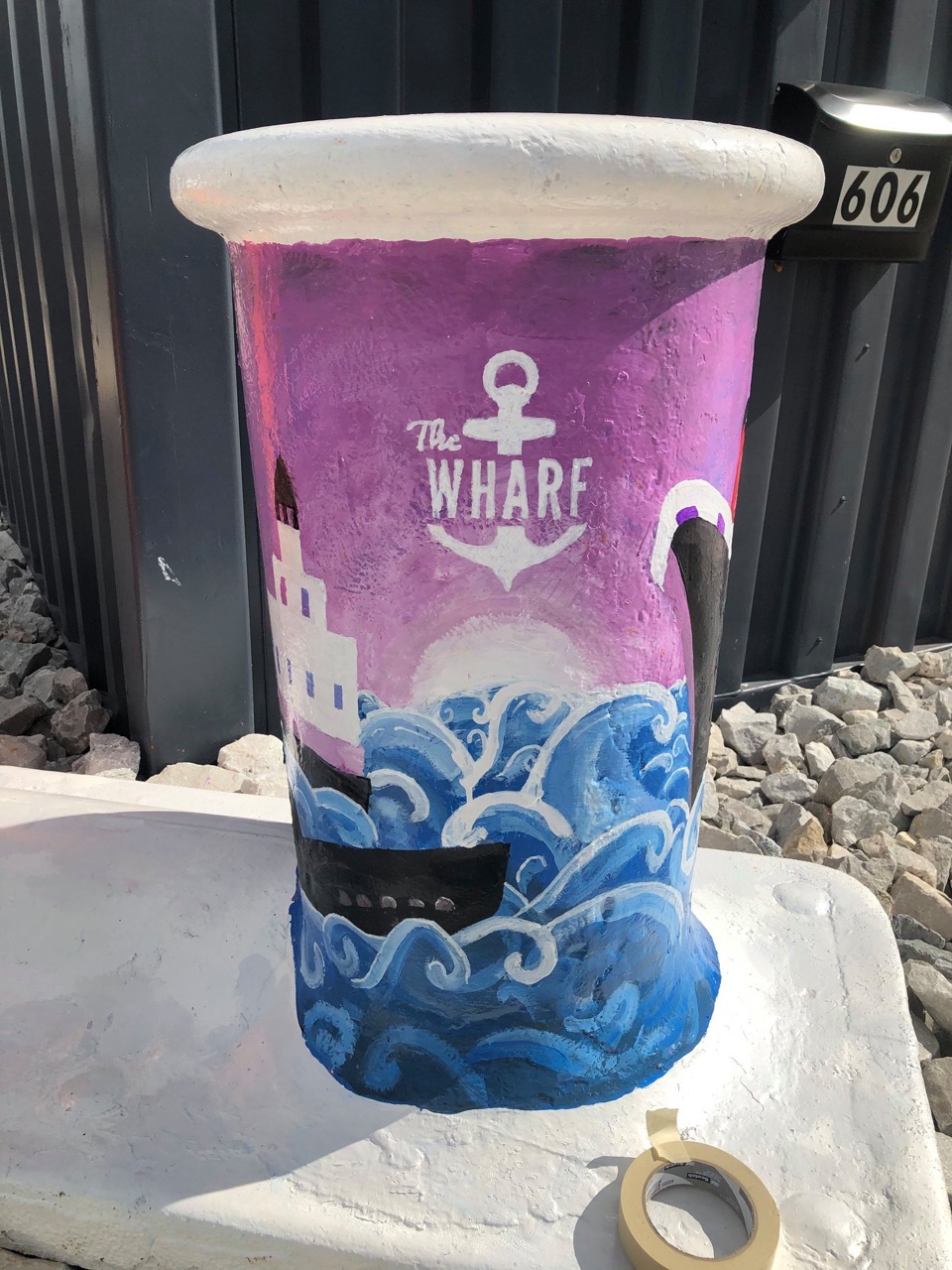 Finished designing & painting for this fun project @ The Wharf…