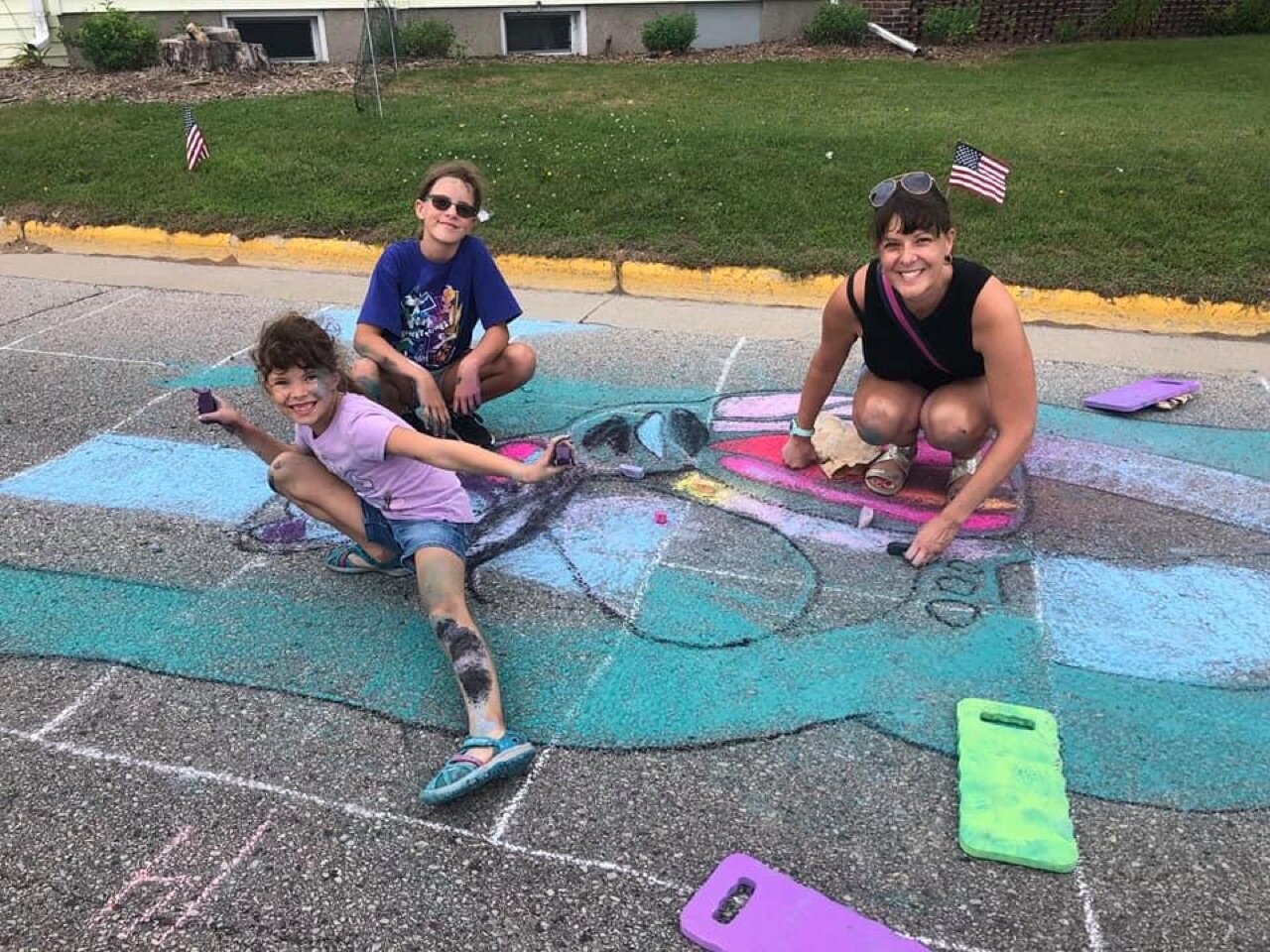 We had fun getting chalky at Soar on the Shore.