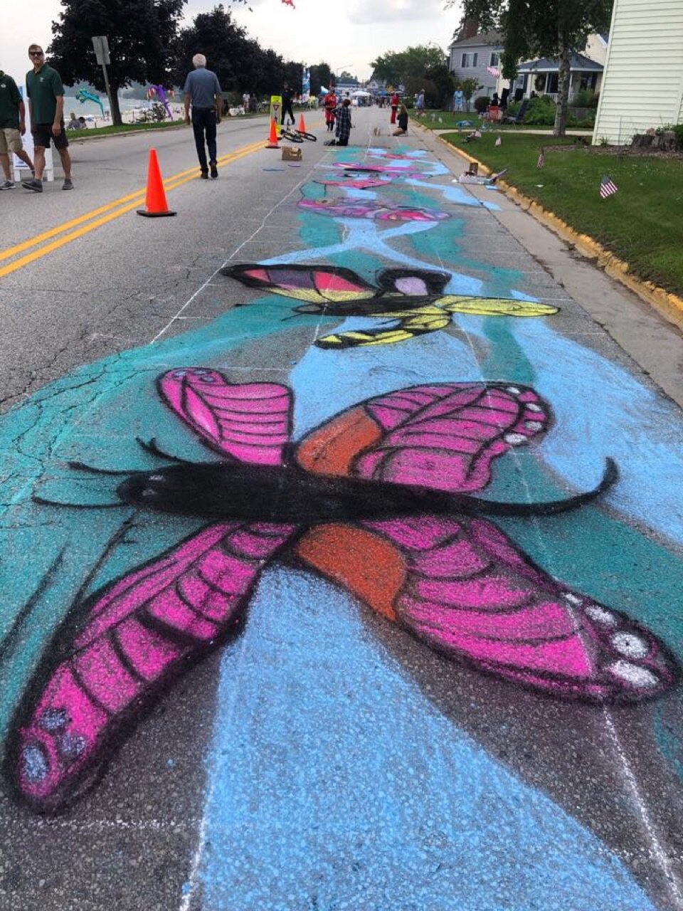 We had fun getting chalky at Soar on the Shore.