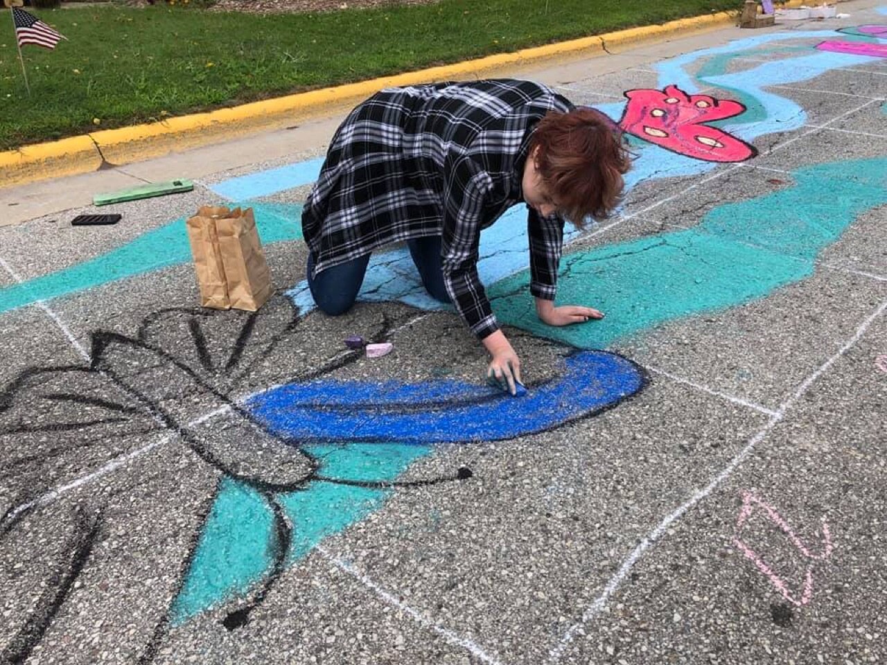 We had fun getting chalky at Soar on the Shore.