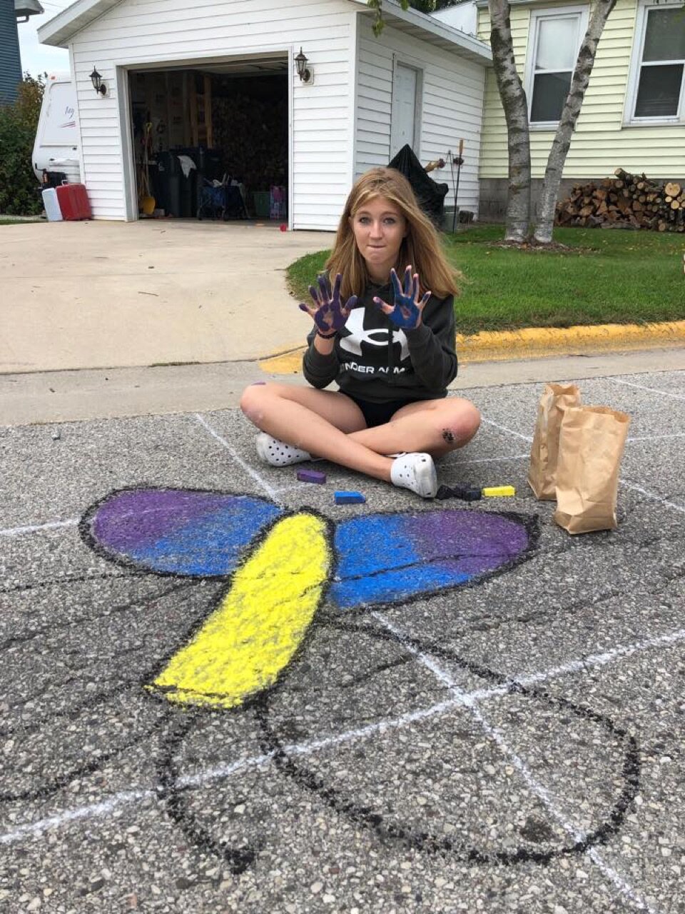 We had fun getting chalky at Soar on the Shore.