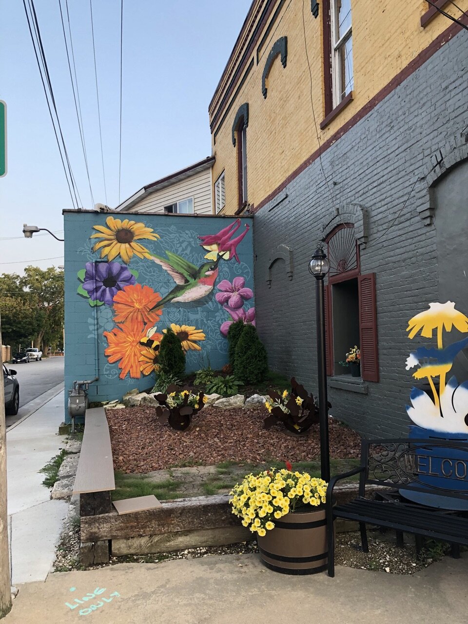 We've been putzing on this pretty little pocket mural all summer and…