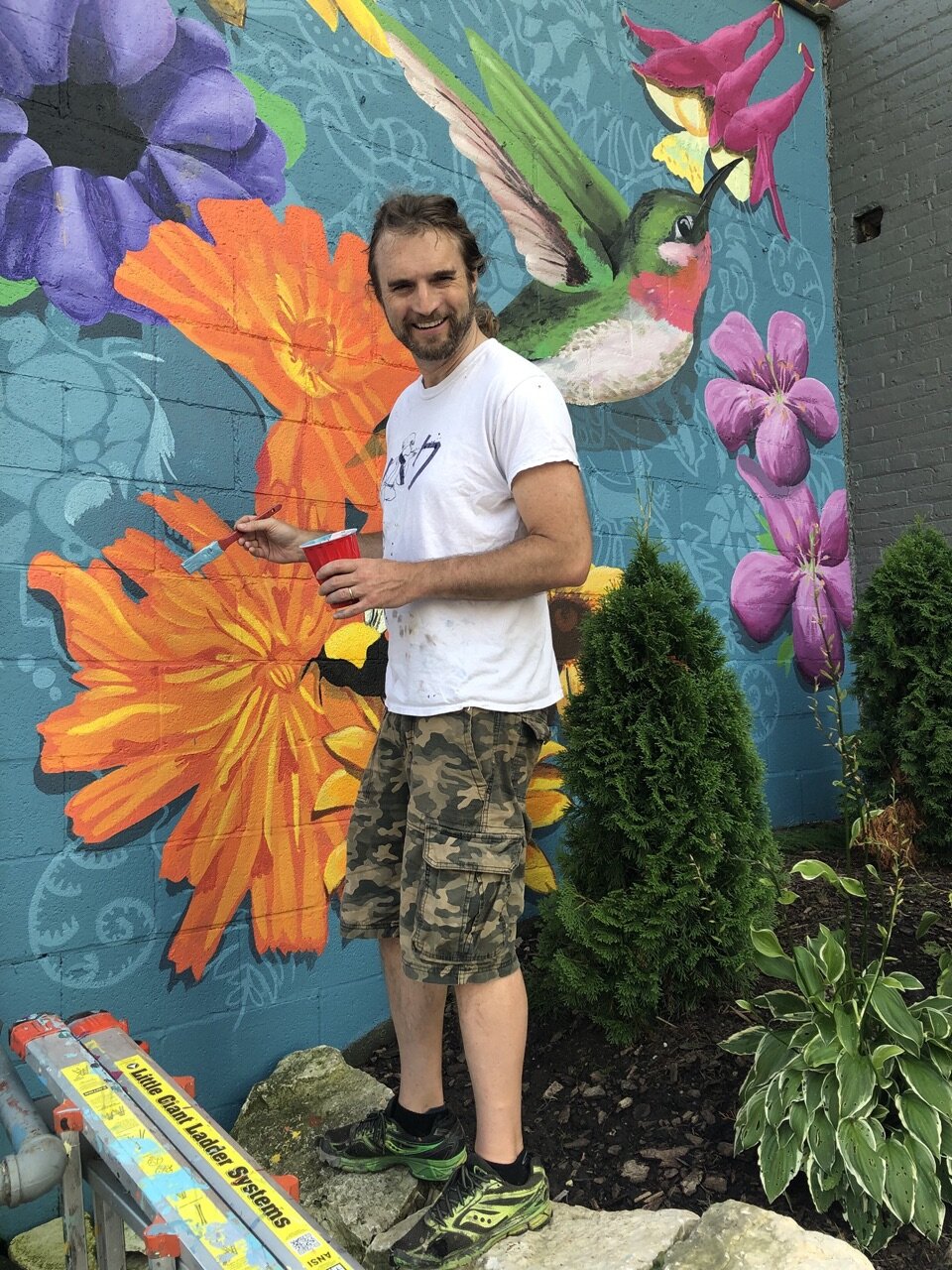 We've been putzing on this pretty little pocket mural all summer and…