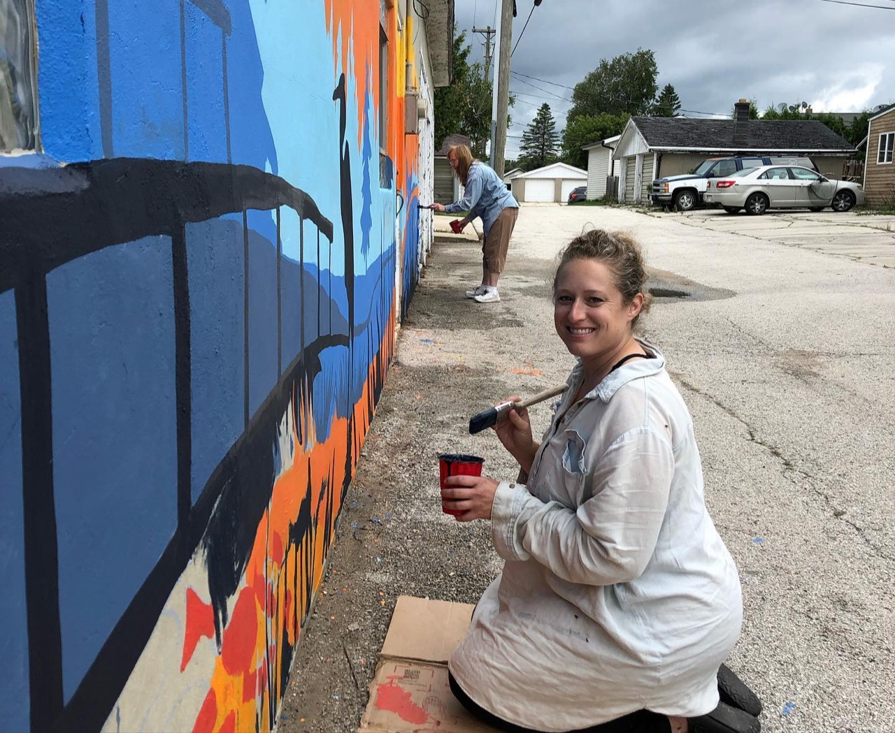 Our community painted a mural together.