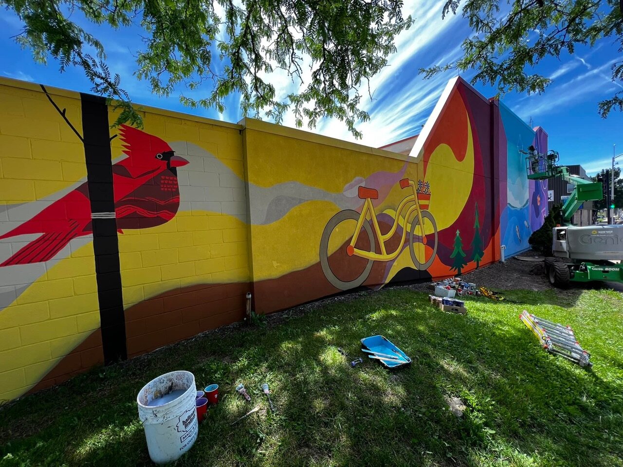 A regular passerby during the process of this mural smiled and said…