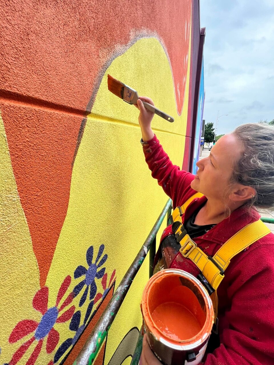 A regular passerby during the process of this mural smiled and said…