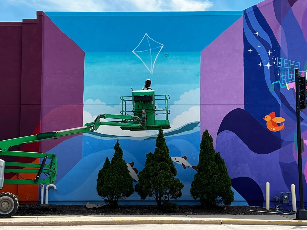 A regular passerby during the process of this mural smiled and said…