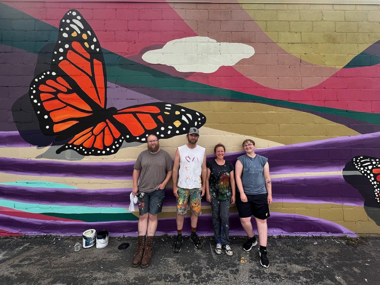We were lucky enough to get to paint one of ten walls in the Green Bay…