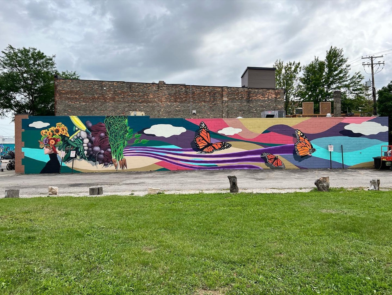 We were lucky enough to get to paint one of ten walls in the Green Bay…