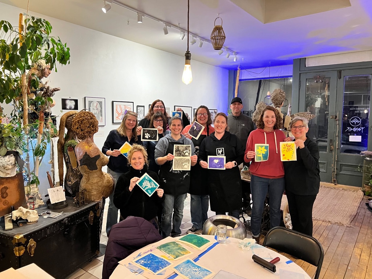 We had a great group of printmakers at Yonder last night!