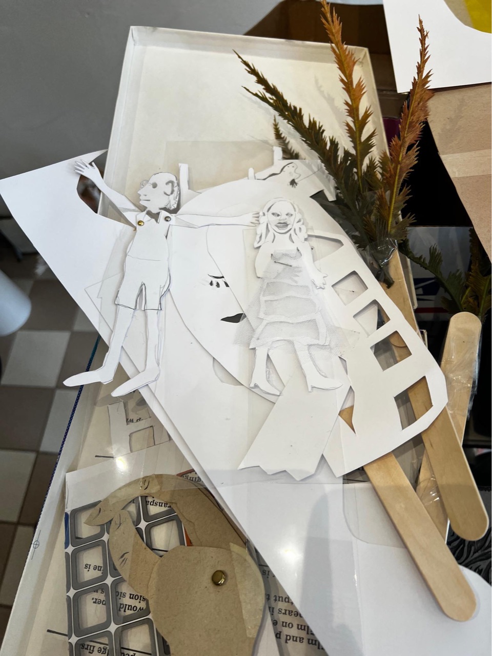 Puppeteers convened to craft new paper worlds at Yonder today to…