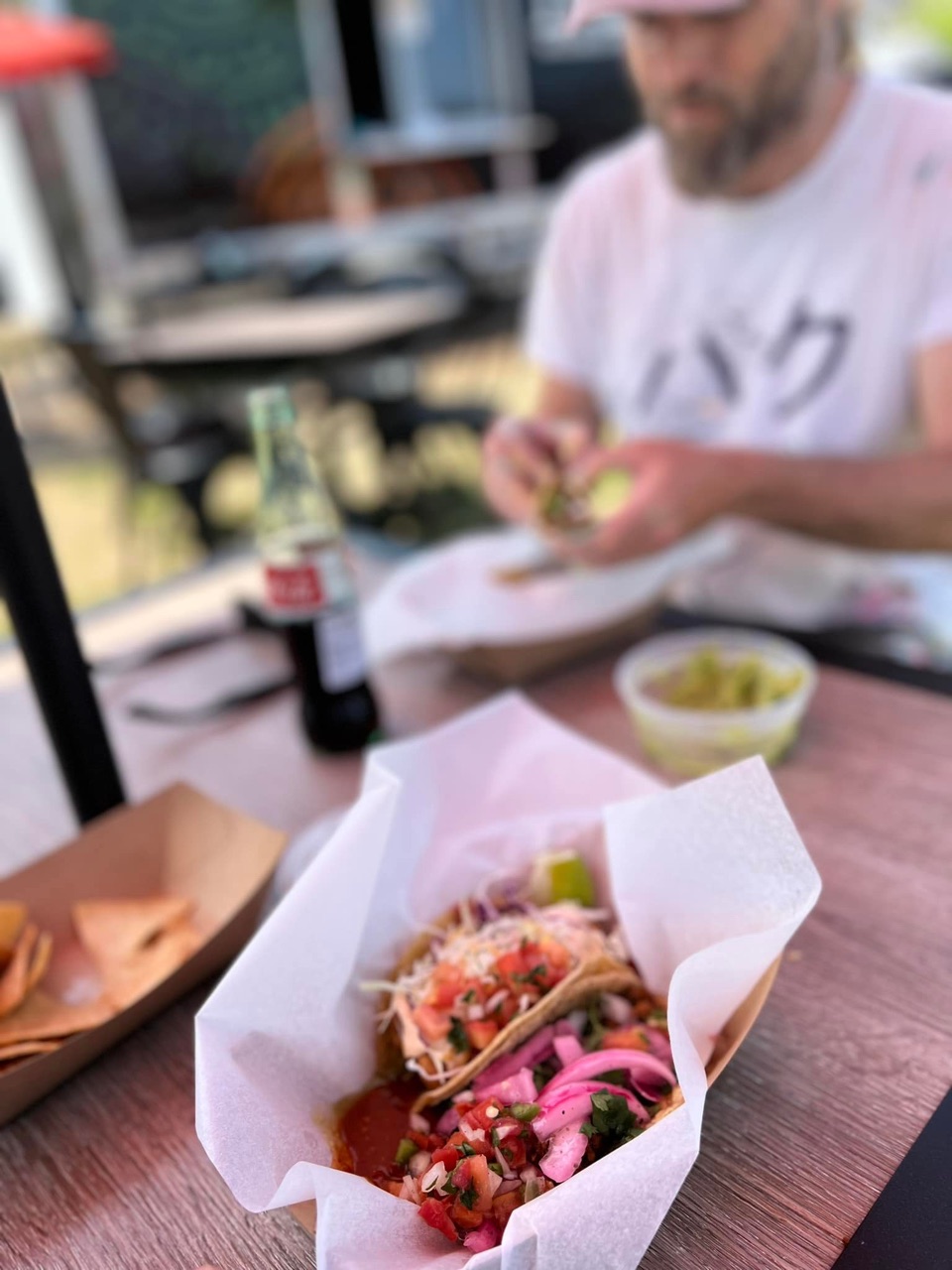 We’re going to need a lot of taco breaks to paint this huge wall🌮🎨☀️.