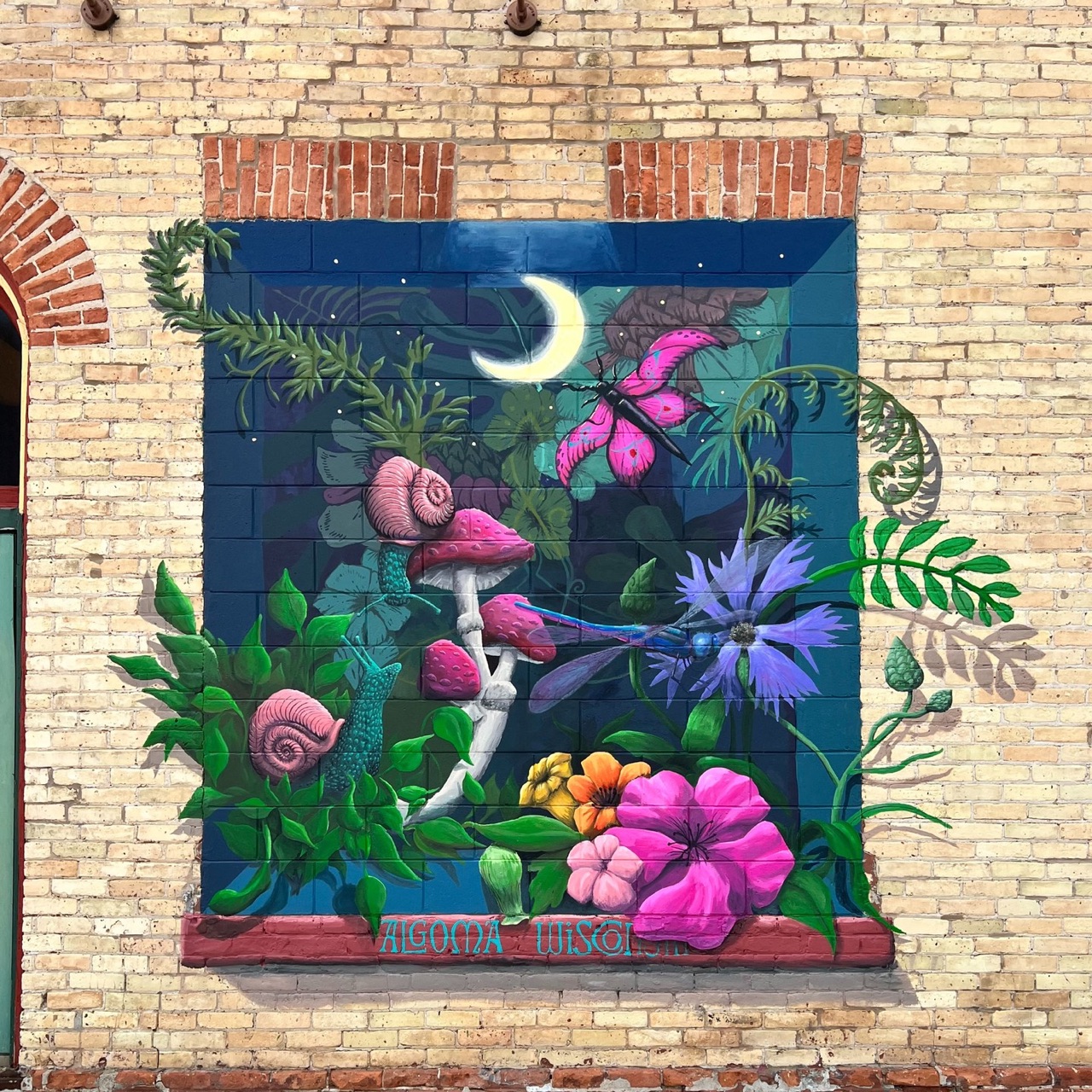 Just completed this magical little mural in downtown Algoma.