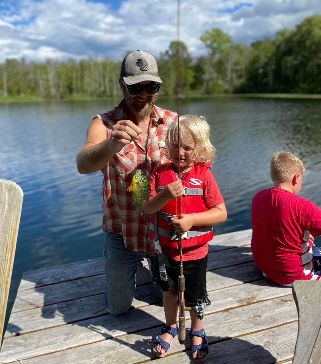 Arthur caught his first fish and won a fishing pole in the 2023 Shanty…