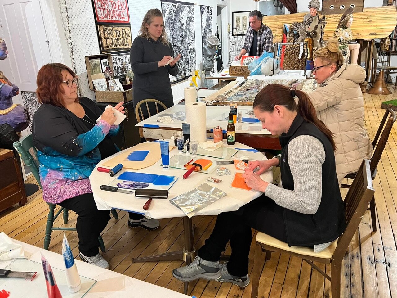 Great night of printmaking at Yonder last night!