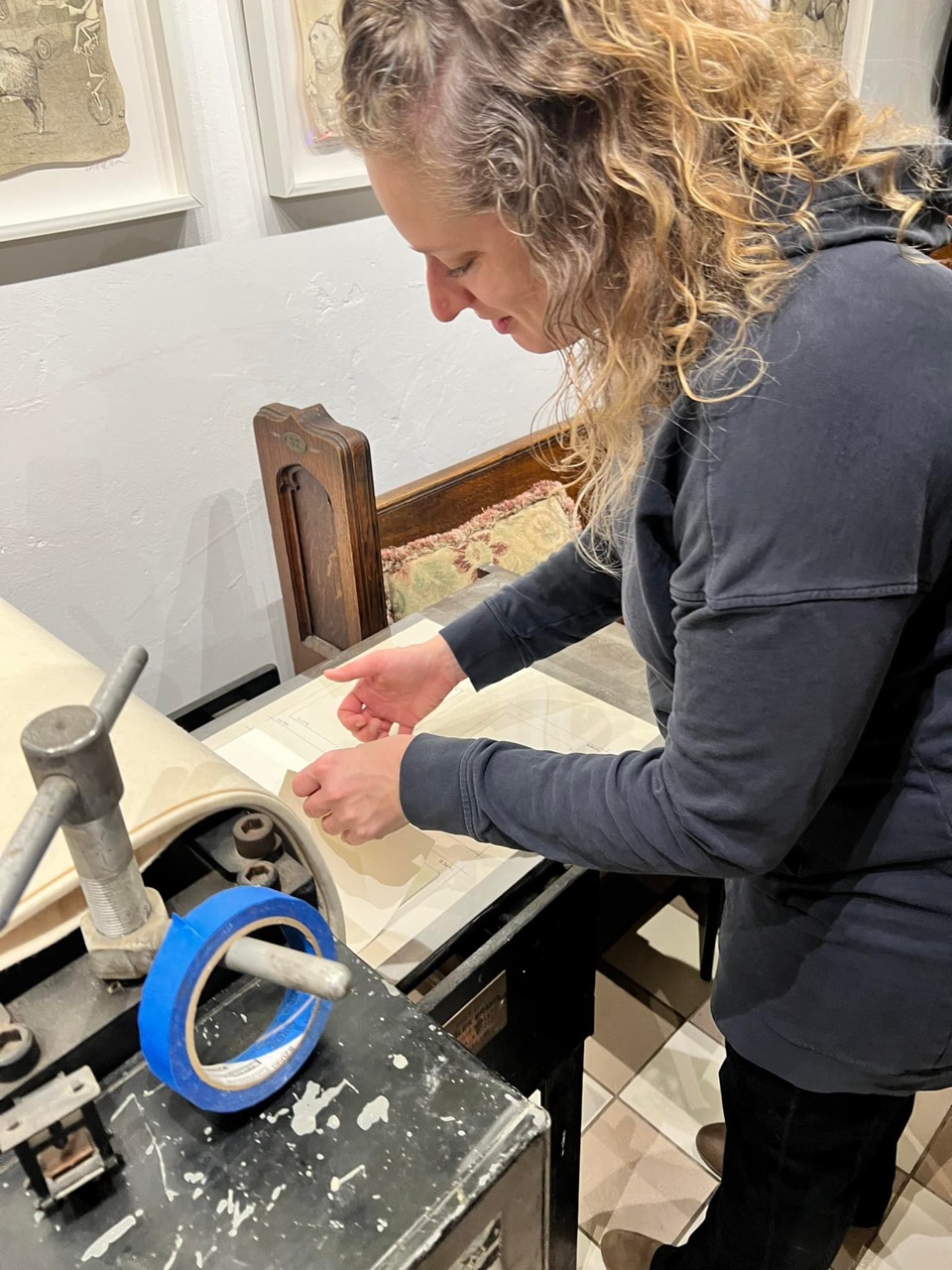 Great night of printmaking at Yonder last night!