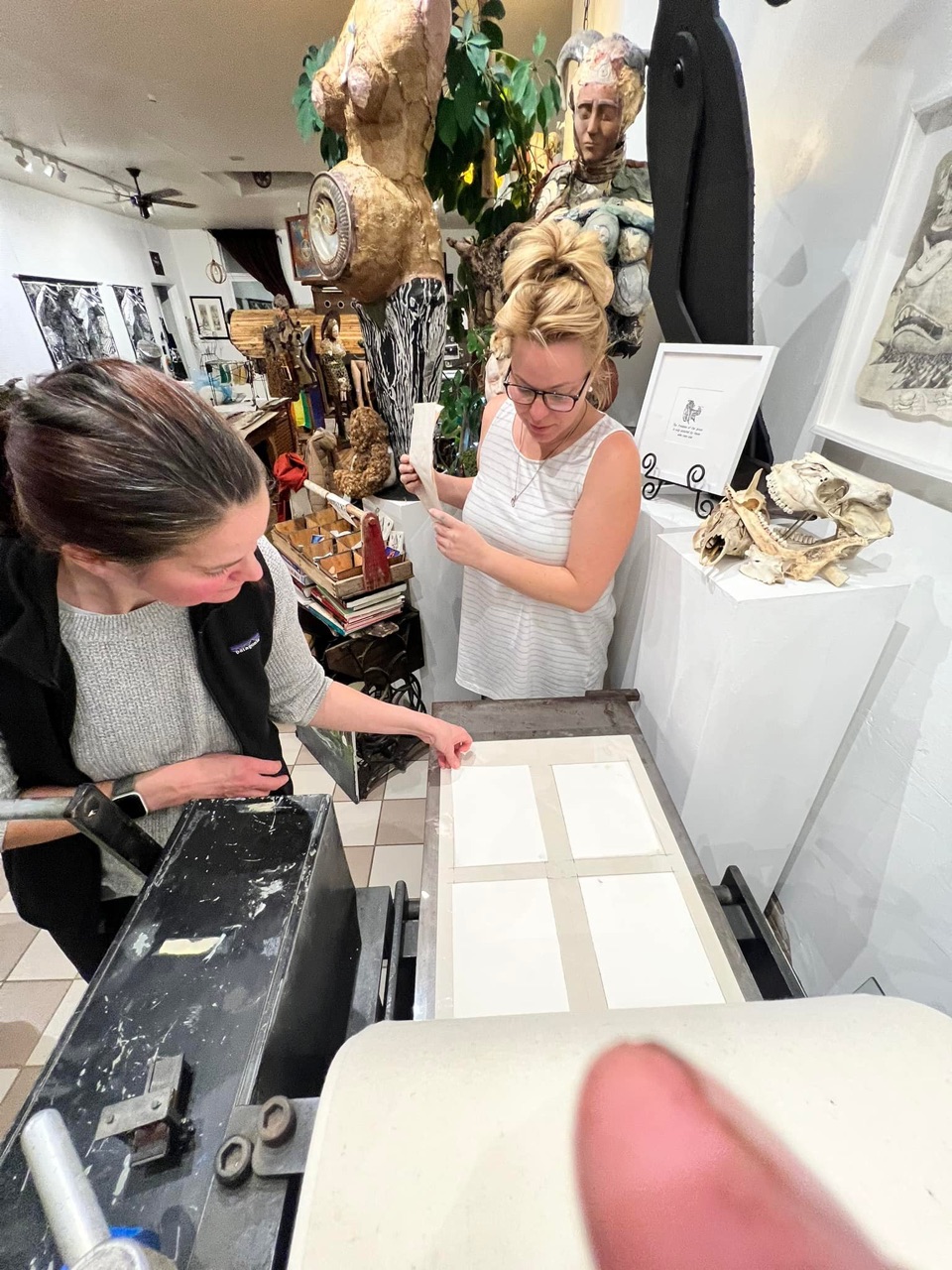 Great night of printmaking at Yonder last night!