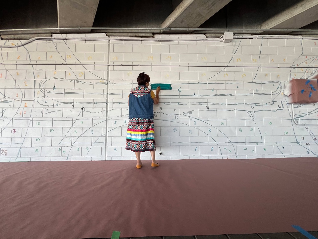 This mural is a little hard to document.