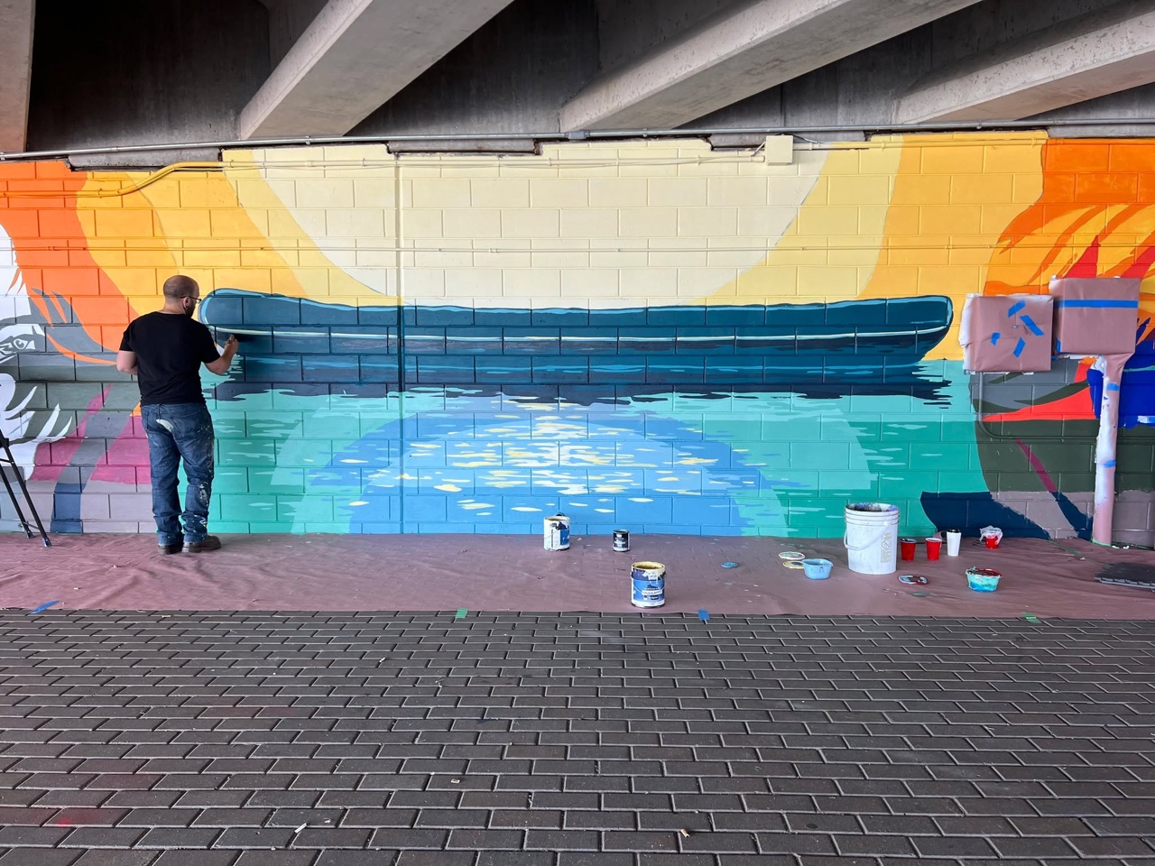 This mural is a little hard to document.