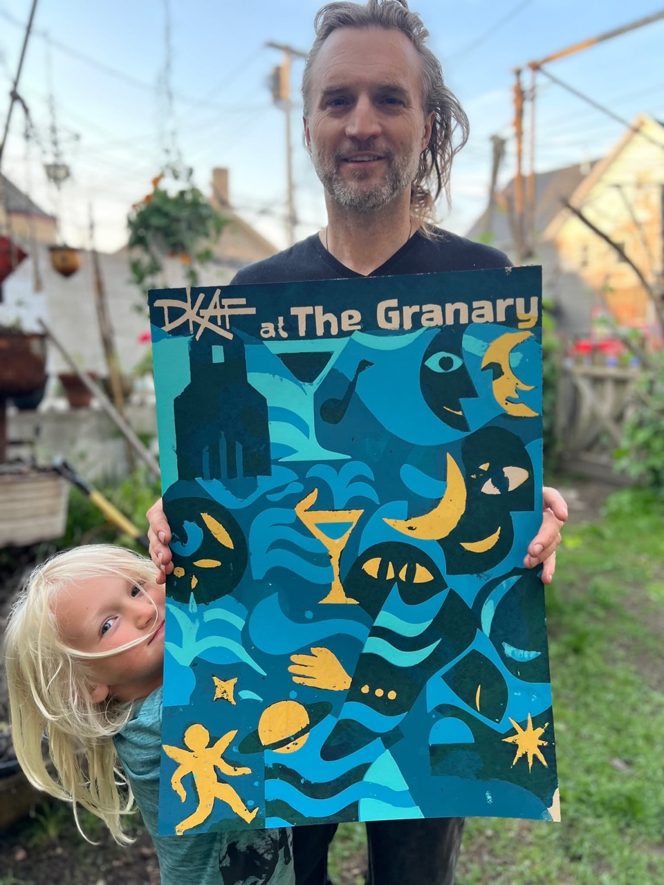 Art, music, refreshments and freshly pulled prints a la Don.